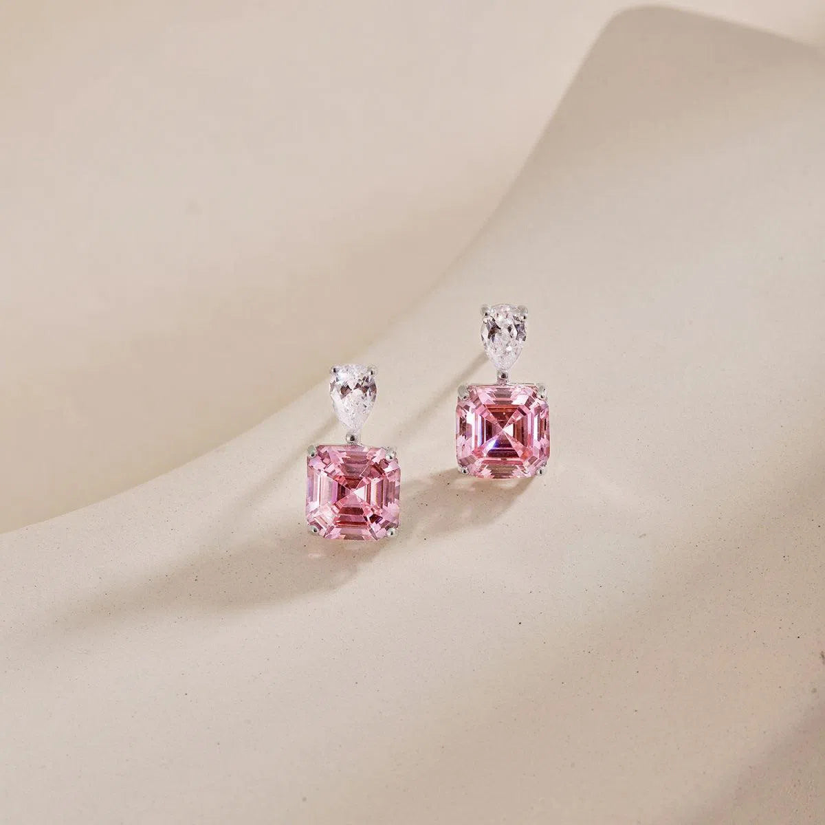 Stellar pink drop earring-OrifineJewels