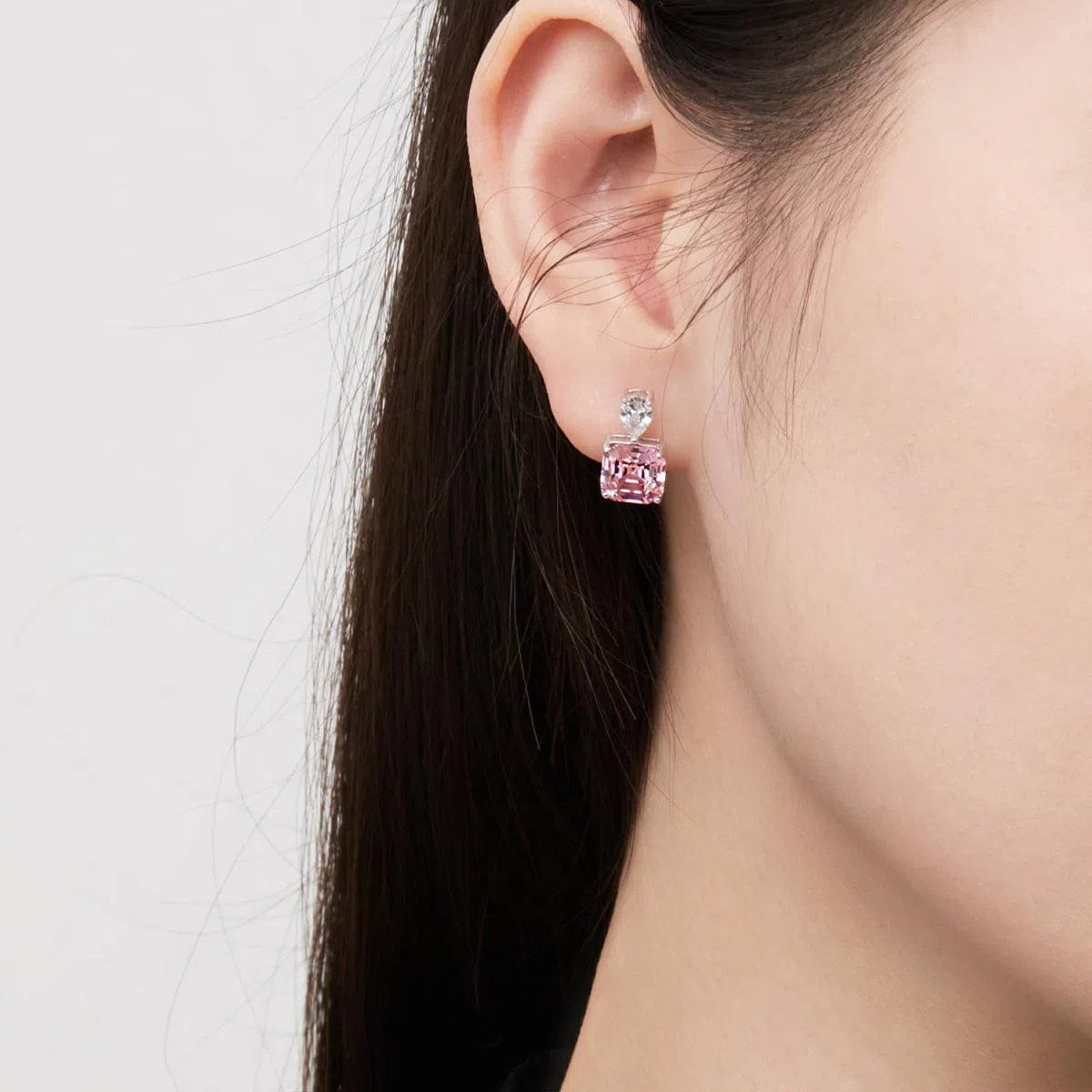 Stellar pink drop earring-OrifineJewels