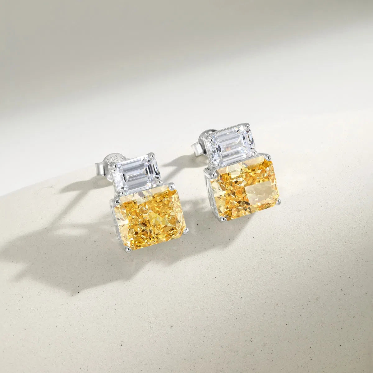 Stellar short yellow studs-OrifineJewels