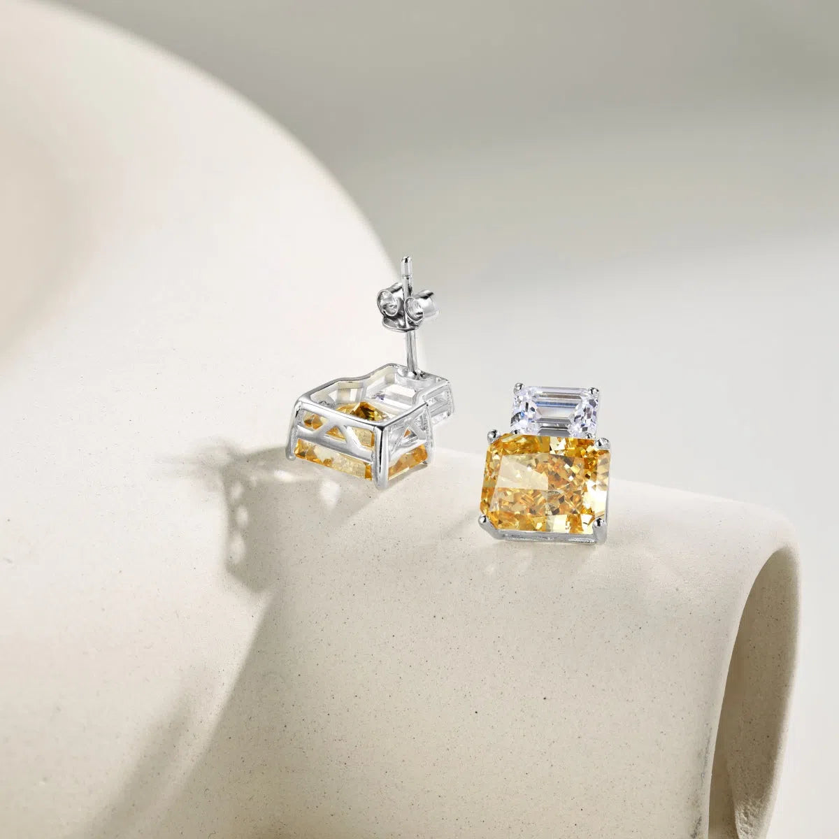 Stellar short yellow studs-OrifineJewels