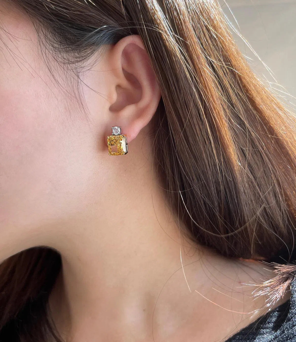 Stellar yellow studs-OrifineJewels