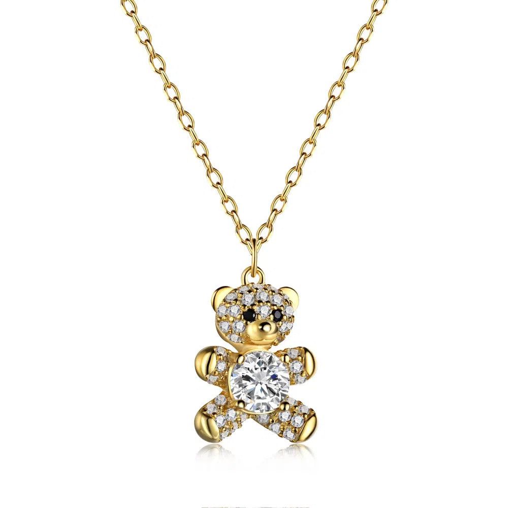 Teddy gold pendant-OrifineJewels