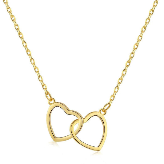 Twin hearts necklace-OrifineJewels