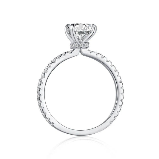 Valara clear halo ring-OrifineJewels