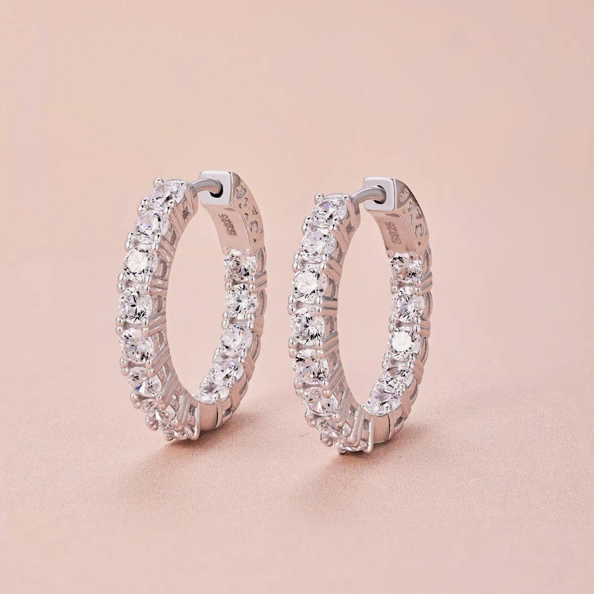 Valira clear hoop earring-OrifineJewels