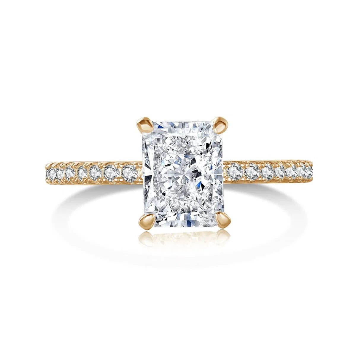 Valora gold halo ring-OrifineJewels