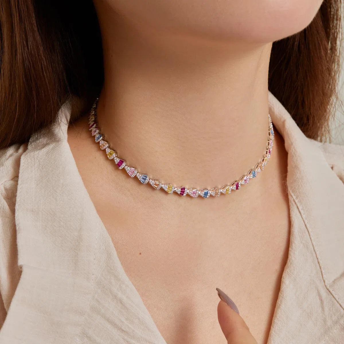 Verona crystal necklace-OrifineJewels