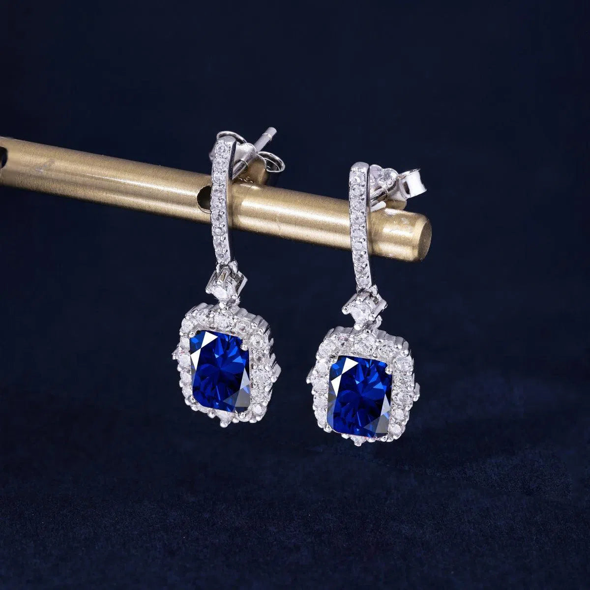 Viona blue drop earring-OrifineJewels