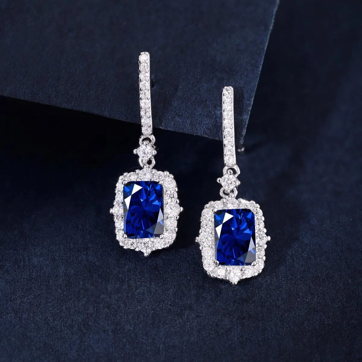 Viona blue drop earring-OrifineJewels