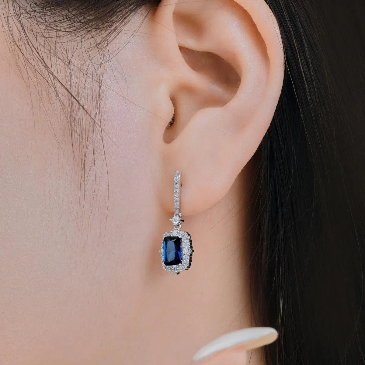 Viona blue drop earring-OrifineJewels