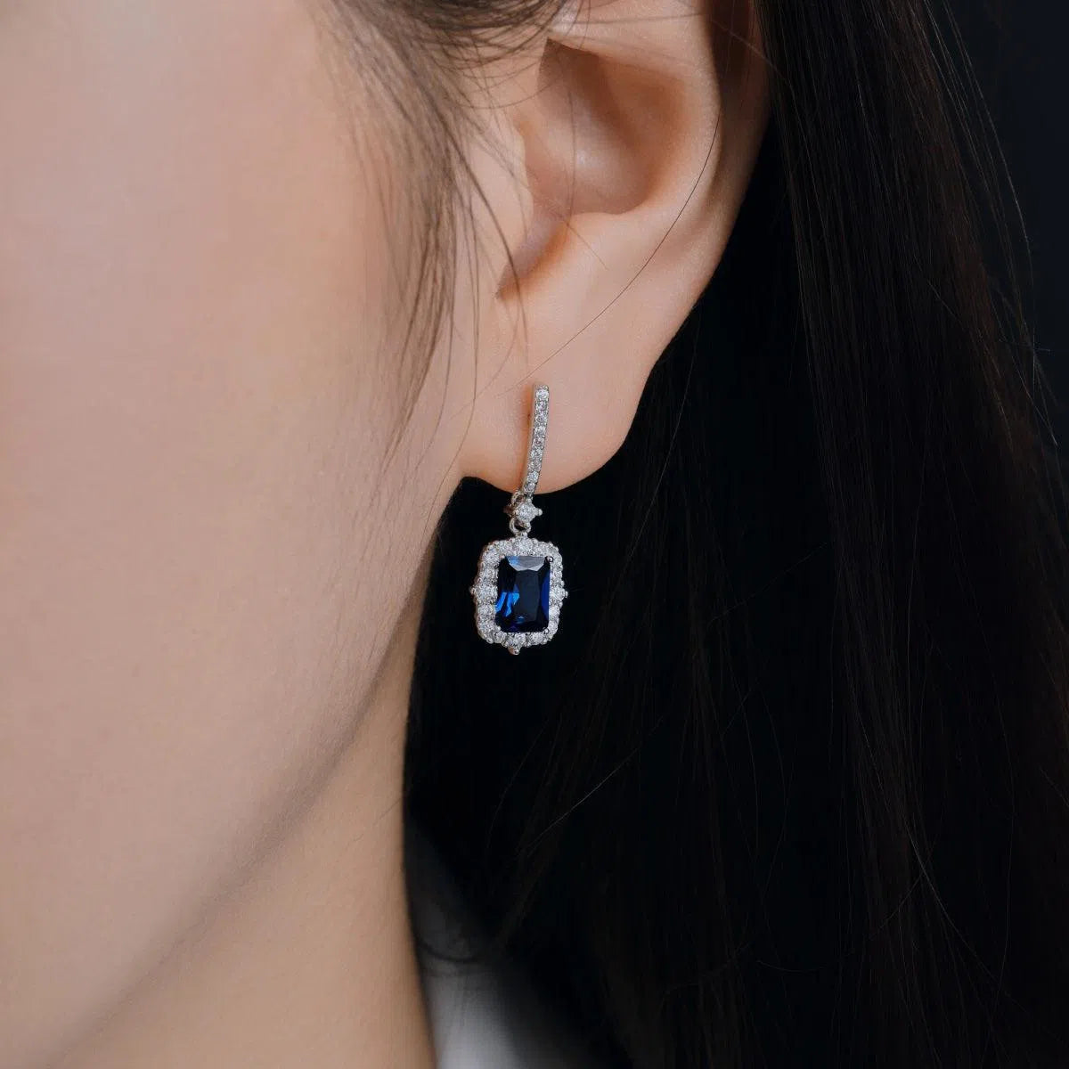 Viona blue drop earring-OrifineJewels