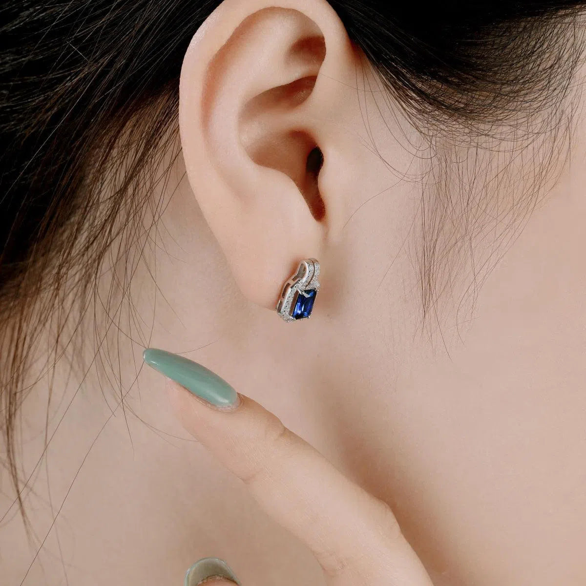 Viona blue studs-OrifineJewels