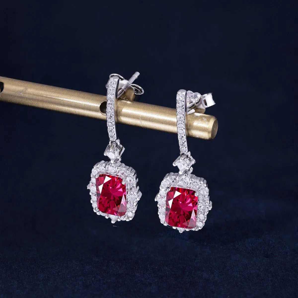 Viona red drop earring-OrifineJewels