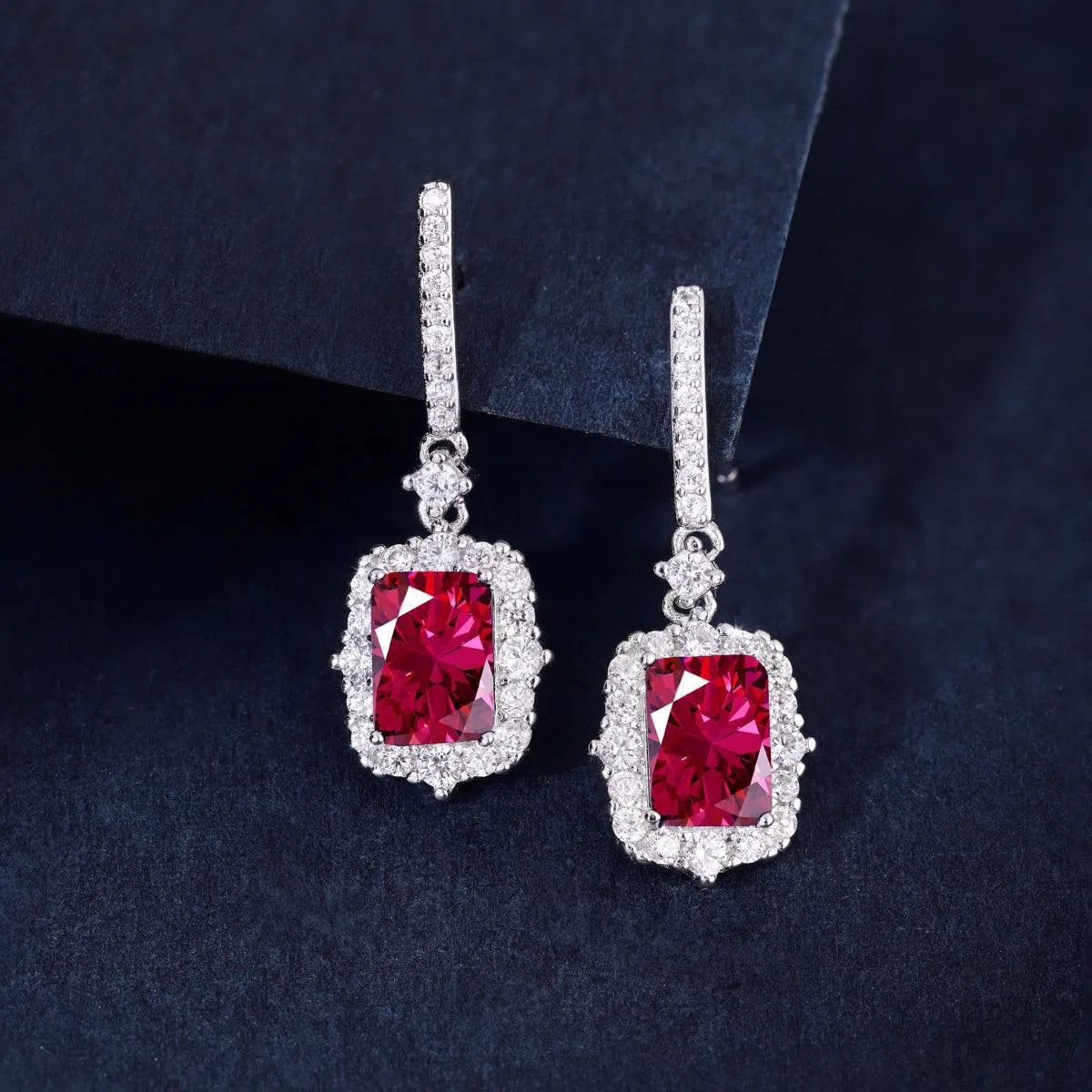 Viona red drop earring-OrifineJewels