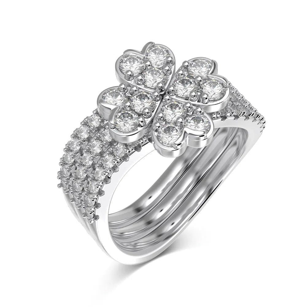 Zaira hearts stackable ring-OrifineJewels