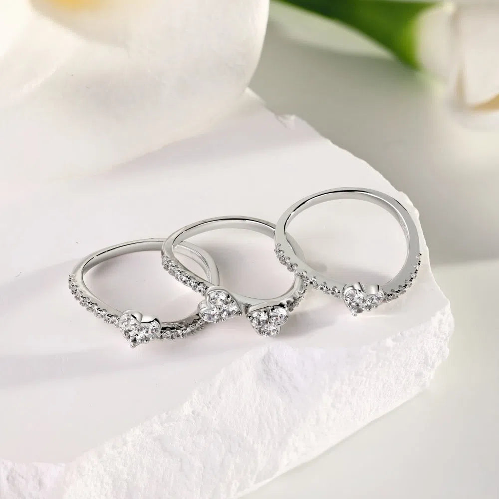 Zaira hearts stackable ring-OrifineJewels